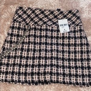 New with tags mini pink plaid skirt